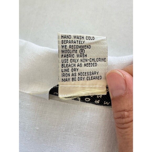 Vtg John Paul Richard Linen Shirt 3X Embroidered Short Sleeve Button Boxy Top - Picture 9 of 12